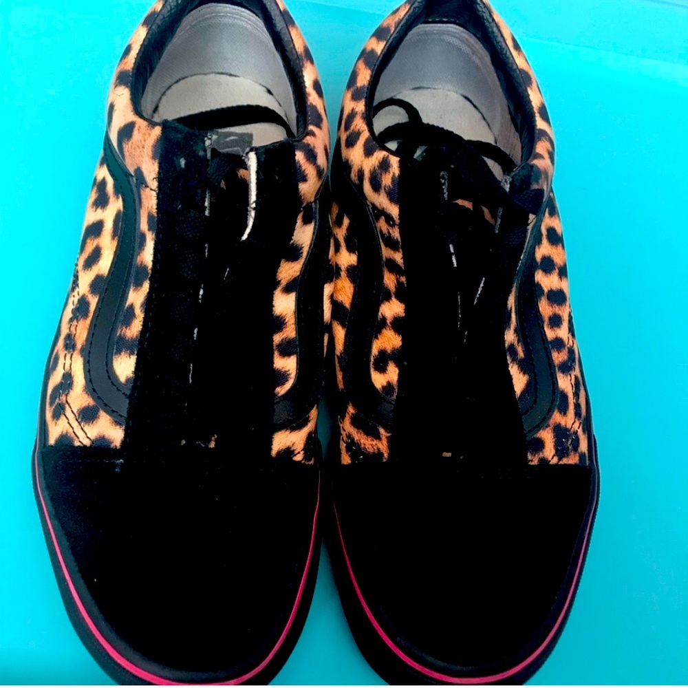 Custom Leopard & black Vans!